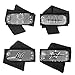 TECKING Naruto Headband with Metal Plated Cosplay Leaf Village Ninja Kakashi Uzumaki Akatsuki Gaara(Black,Pack of 4)