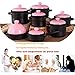 Ceramic Saucepan with Lid Casserole Stew Pot Stockpot Soup Milk Pot Healthy Colorful Porcelain Cookware Stove/Microwave/Oven Safe, 1 Quart (3)