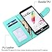 LG G Stylo Case, LG G4 Stylus Case, Style4U Premium PU Leather Stand Wallet Case with ID Credit Card/Cash Slots for LG G Stylo/LG G4 Stylus LS770 + 1 Stylus [Mint Green]