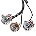 Kmise MI0303 Prewired 4-String Guitar Sound Hole Pickup Wiring Harness for Cigar Box