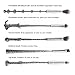 La Sante METAL Wizard Wand Potter Makeup Brushes with Gift Bag for Makeup 5pcs Magic Eye Shadow Eyeliner Blending Pencil Lip Brush Beauty Tools