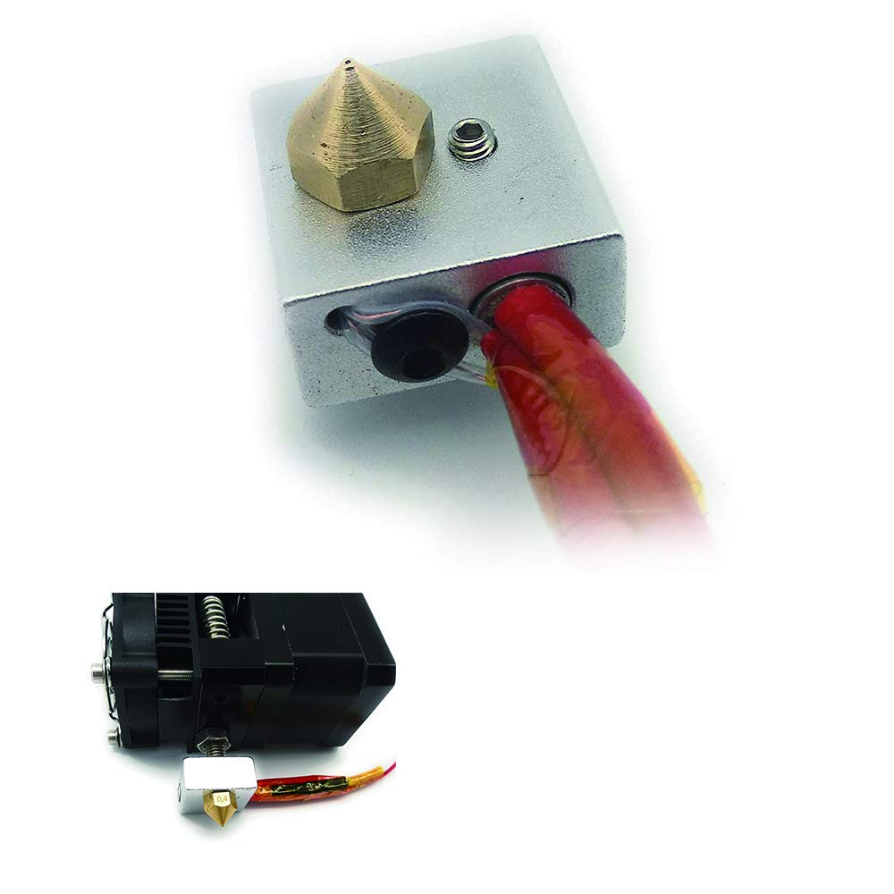 MK8 Extruder 1.75mm 0.4mm Nozzle Throat Filament Heater Block Thermistor HotEnd Kit for 3D Printer SD001