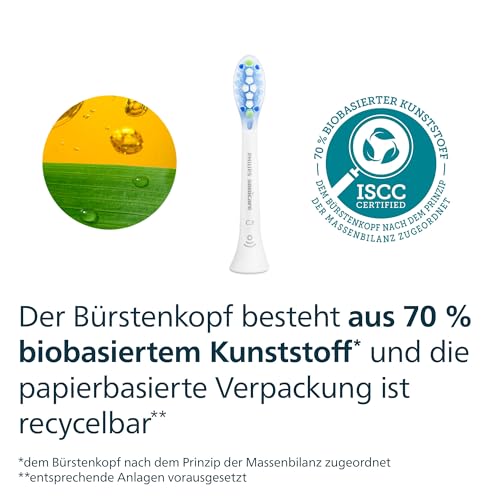 Philips Sonicare C3 Premium Plaque Defense, Original Replacement Brush Heads, White, Pack of 4, HX9044/87