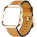 For Fitbit Blaze Leather Bands with Metal Frame, Dizywiee Classic Genuine Leather Wristband for Fitbit Blaze Replacement Fitness Strap Women Men