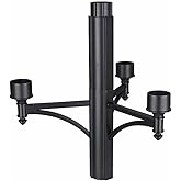 Z-Lite 501-4BK Accessory - 4 Light Outdoor Post with Hardware-25.75 Inches Tall and 22.75 Inches Wide