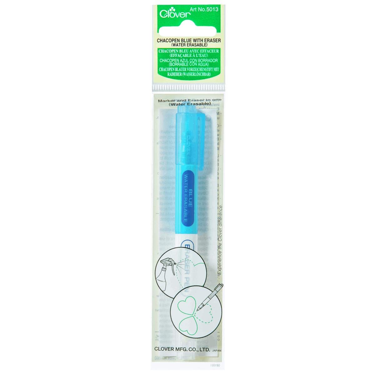 Clover Chacopen Blue with Eraser Water Soluble