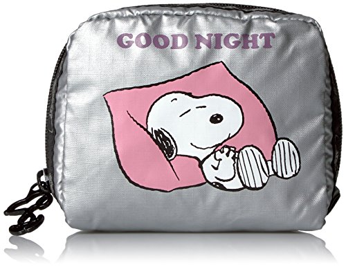 LeSportsac Classic Square Cosmetic Case,Snoopy Goodnight,One Size