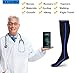 KKUP2U Compression Socks for Men & Women, Medical 20-30 mmHg Graduated Compression for Flight, Maternity, Athletics, Travel, Nurses, Running - Boost Stamina, Circulation & Recovery -Black Blue L
