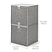 EZOWare 2-Tier Storage Organizer, Collapsible Cube Basket Bins Boxes with Pull Down Opening for Home, Nursery Home, and Office - Gray