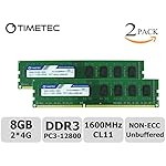 Timetec Hynix IC 8GB Kit (2x4GB) DDR3 1600MHz PC3-12800 Non ECC Unbuffered 1.35V/1.5V CL11 2Rx8 Dual Rank 240 Pin UDIMM Desktop PC Computer Memory Ram Module Upgrade (8GB Kit (2x4GB))
