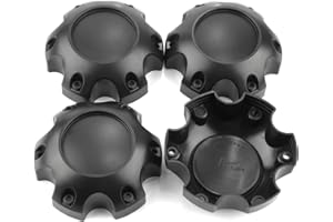 GTownWorks Wheel Center Caps for Ultra Motorsports 6 Lug Center Hubcaps, P/N: 89-9765 C812206, 4 Pack Black Center Cover Ror 