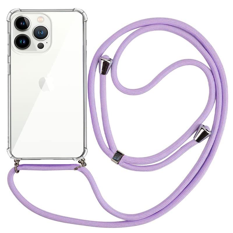 Cool Case for iPhone 13 Pro Purple Lanyard