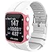 TUSITA Strap + Screen Protector for Polar M400 / M430, Replacement Silicone Strap Bracelet Wristband Accessory for Polar GPS Watch (White)