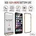 Alpatronix iPhone 6S/6 Battery Case, MFi Certified Slim Protective Extended Charging Case with Built-in Polymer Battery Compatible with iPhone 6S & iPhone 6 (4.7 inch) BX140 - Gold