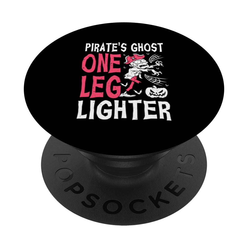 Funny Leg Amputee Humor Halloween Costume Pirate's Ghost PopSockets Swappable PopGrip