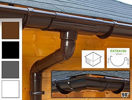 Plastic Guttering Kit For Hipped Roof 4 Roofsides Extra100