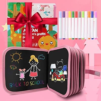 Aritan Updated Leather Surface Erasable Drawing Pad Toys Alpaca Magna Double Sided Reuse Pp Portable Writing Board For Kids 12 Colored Erasable Pens 8 8 Inches 14page Amazon Com Au Toys Games