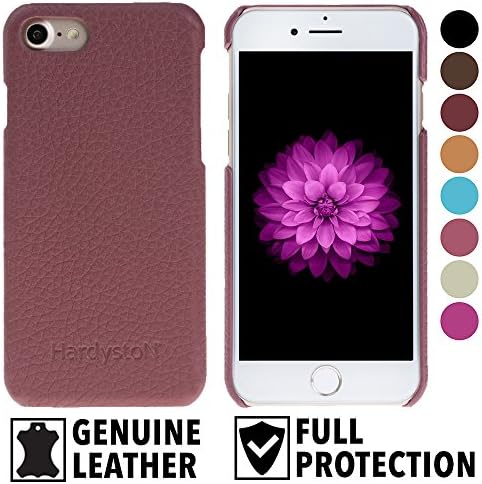 iPhone 8 / iPhone 7 | Cloud Series | Premium Genuine Leather | Hardyston Luxury Slim Fit Case | Ultra Hard Protective Back Cover | (Dusty Rose)