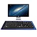 AULA Extended Non-slip Rubber Base Textured Weave Gaming Keyboard and Mouse Pad, Blue, XXX Large, 27.6x12x0.12 inches