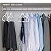 MIZGI Premium Velvet Hangers - Pack of 50 - White - Copper/Rose Gold Hooks - Non-Slip Suit Hangers, Clothes Hangers Bonus Accessory Bar for Suits, Pants, Dresses