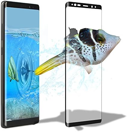 Galaxy Note 8 Screen Protector, Fanhoo 3D Curved Edge Full Screen Coverage [100% Touch Sensitivity] [Anti Bubble] [Ultra Clear] Film Screen Protector for Samsung Galaxy Note 8 (Black)