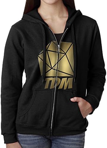 Blingerstore Casual Womens Golden Diamond DanTDM Full-Zip Sweatshirt Hoodie Jacket Large