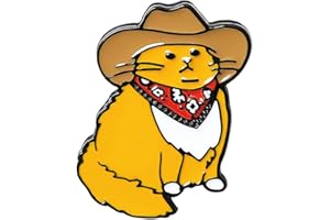 ROSTIVO Enamel Pins for Backpacks Orange Cat Lapel Brooches Pin for Men Women Boys and Girls Novelty Pins for Bags Jackets Hats