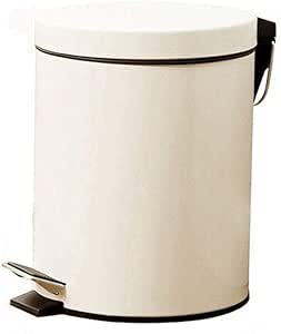 A-Z ZA Bote de Basura metálico con Tapa Cierre Suave, Paso Redondo Bote