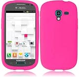 For Samsung Galaxy Exhibit T599 Silicone Jelly Skin Cover Case Hot Pink Accessory