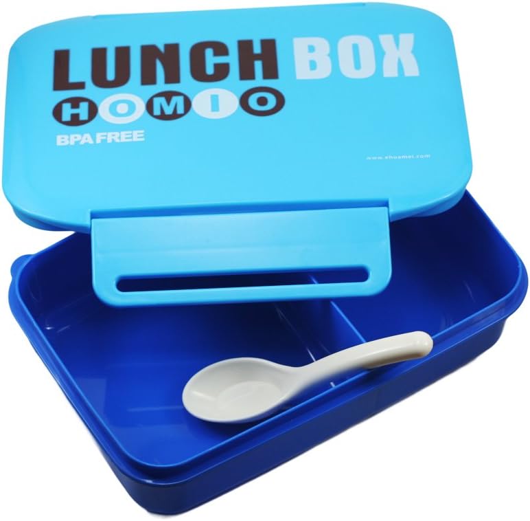 Homio Click Lock Bento Mealtime School Lunch Box Set BPA Free : Color may vary