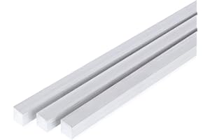 DOUYUDAO 13Inch Square Aluminum Flat BAR 3 Pieces of 1/2" X1/2" 6061 General Purpose Plate,T6511 Solid New Mill Stock (1/2x1/2x13inch, 3)