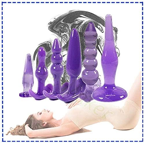 ShengmingMaoyi Soft purple handle base massage set - 6 pieces/set