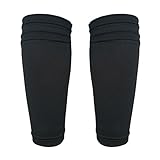 Senston Teenager Soccer Shin Pads Double Deck Socks Fixed Sleeve / Shin Guards