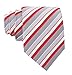 Scott Allan Red Ties for Men | Carbata Roja | Red and Gray Necktie