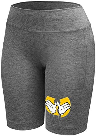 Sysuser Women's Wu Tang Logo Mid Thigh Yoga Workout Legging Shorts