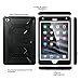 ULAK iPad Mini 4 Case, Hybrid Full-Body Protective Stand Case with Built-in Screen Protector & Kickstand for Apple iPad Mini 4 (2015 Release) (Black)