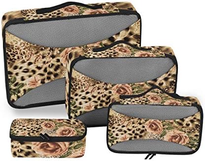 leopard print luggage set for sale