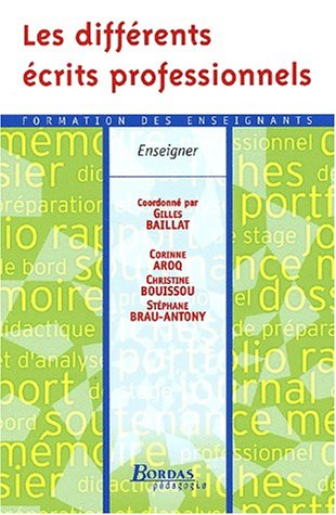 Les  différents écrits professionnels