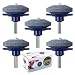 cenoz 5 Packs Lawn Mower Blade Sharpener Lawn Mower Sharpener for Any Power Drill Hand Drill (5 pcs Blue)
