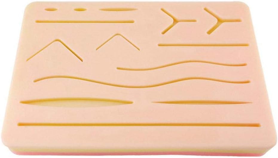 Bulary Silicone Skin Model Suturing Practice Training Pad, Skin Suture Surgical Training Kit Pad, Suture Pad Trauma Accessories Suture Practice Kit for Suture Training, Suture Surgical Training Kit