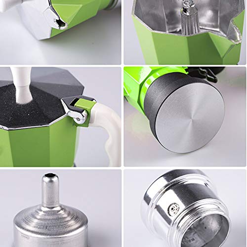 Zjcpow Espressokocher Kaffee Appliance Espressomaschine Moka Pot Kaffeekanne aus Aluminium Haushalt Mokka Kaffeekanne… – Bild 4