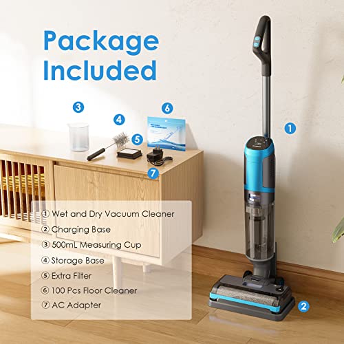 Oraimo Wet Dry Vacuum Cleaner & Mop, Cordless Vacuum Hard Floor Cleaner