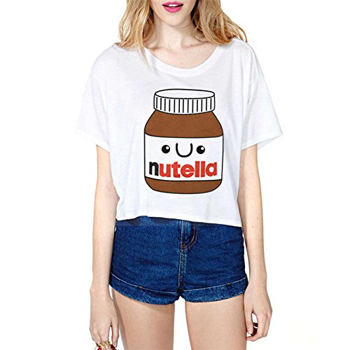 Voglee women harajuku tees casual crop tops short sleev…