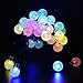 Solar String Lights Outdoor Crystal Ball Waterproof Globe String Lights Solar Powered Fairy Lighting for Garden Home Landscape Holiday Decorations (Multicolor)