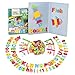 Magnetic Letters and Patterns Set |Educational Toy with 400 Foam Pieces + 38 Idea Cards | Imagination Learning Game for Kids, Learn ABC, Spelling, Counting, Puzzles, Fine Motor Skills