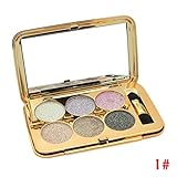 Ucanbe Super Flash Glitter Eyeshadow Palette 6 Colors Eye Shadow Makeup Kit Shine Bright Like a Diamond