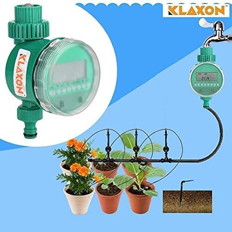 Klaxon Drip Irrigation Water Timer For Home Garden Automatic Watering Timer Plastic Garden Water Pipe Controller Green Amazon In Garden Outdoors