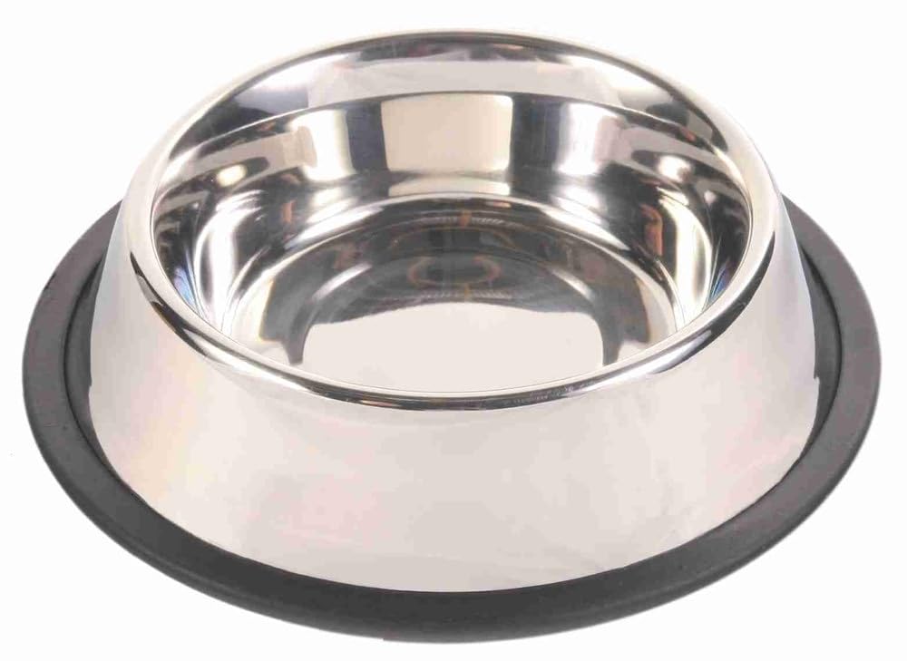 Trixie Heavy Weight Stainless Steel Dog Bowl, 0.9 Litre