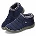 Letter Warm Fur Lining Slip On Flat Ankle Snow Boots Warm Shoe For Women