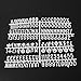 340 Characters White Plastic Letter Set for Changeable Felt Letter Boards Approximately 3/4 Letters, Including Numbers, Symbols for Changeable Letter Boards, Off-white
